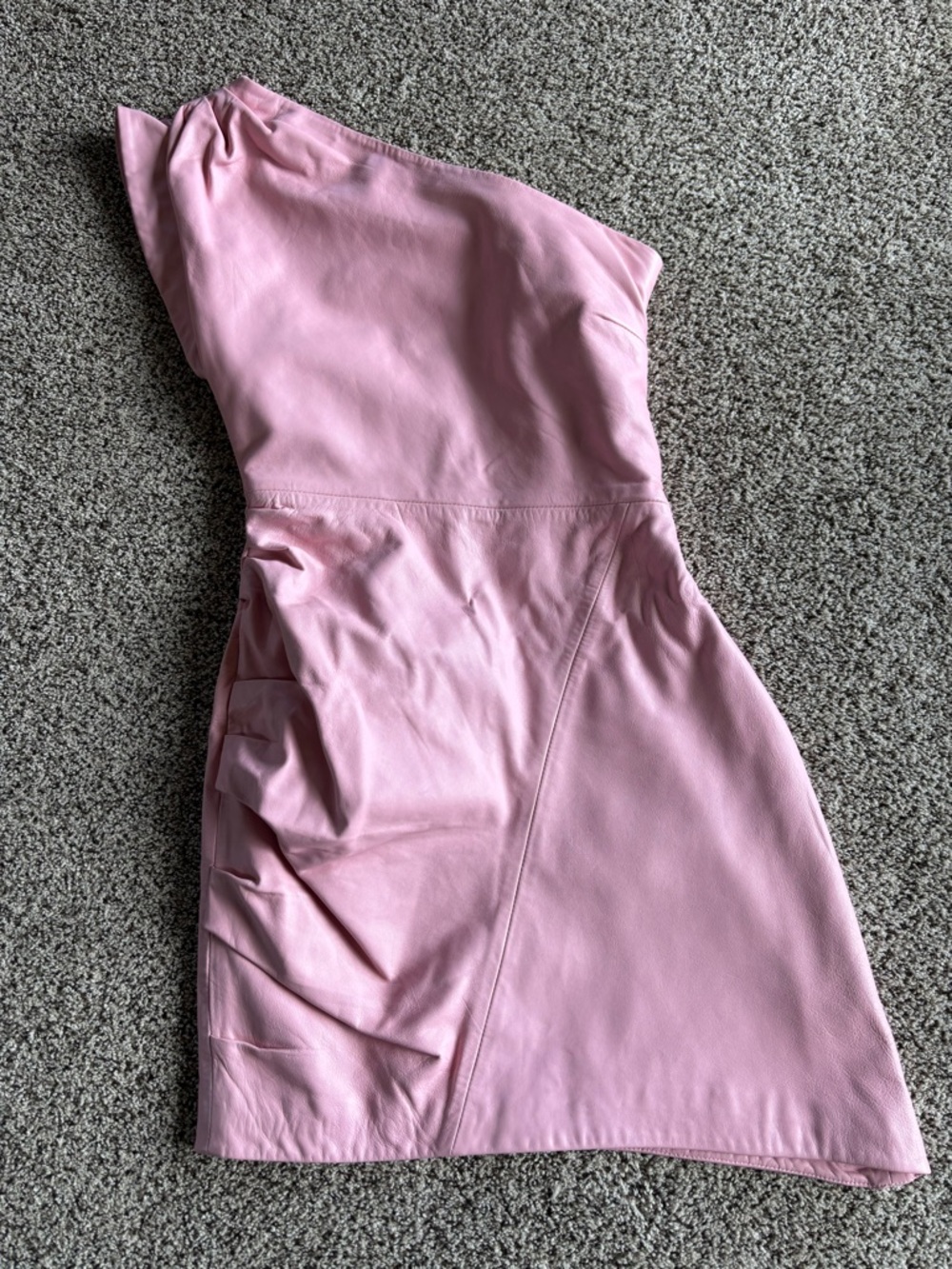 Lamarque Soft Pink Leather Mini Dress